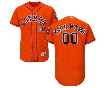 Mens Houston Astros Orange Customized Flexbase Majestic MLB Collection Jersey