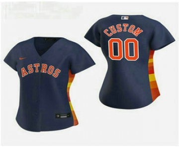 Women's Custom Houston Astros 2020 Navy Alternate Nike Jersey
