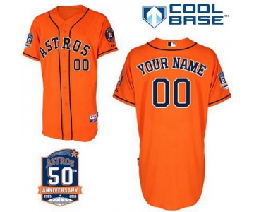 Youth Houston Astros Personalized Alternate Jersey With Commemorative 50th Anniversary Patch