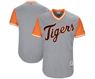 Custom Men's Detroit Tigers Majestic Gray 2017 Players Weekend Authentic Team Jersey