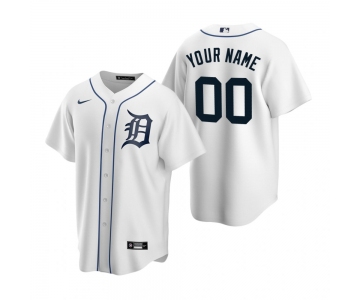 Men's Detroit Tigers Custom Nike White Stitched MLB Cool Base Home Jersey