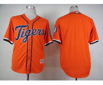 Men's Detroit Tigers Customized 2015 Orange Jersey