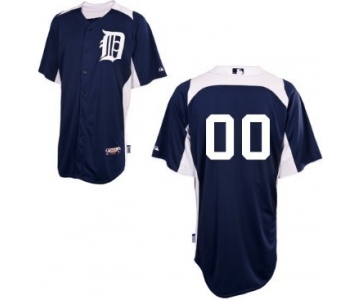 Men's Detroit Tigers Customized Navy Blue BP Jersey
