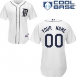 Men's Detroit Tigers Customized White Jersey