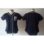 Women's Detroit Tigers Customized Navy Blue Jersey