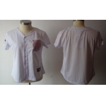 Women's Detroit Tigers Customized White With Pink Jersey