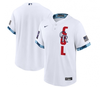 Men's Colorado Rockies Custom 2021 White All-Star Cool Base Stitched MLB Jersey