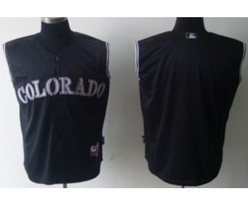 Men's Colorado Rockies Customized Black Vest Jersey