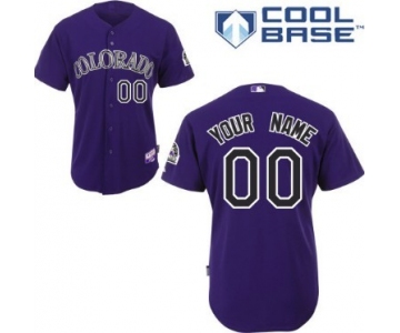 Men's Colorado Rockies Customized Purple Jersey