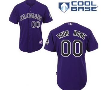 Men's Colorado Rockies Customized Purple Kids Jersey