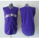 Men's Colorado Rockies Customized Purple Vest Jersey