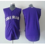 Men's Colorado Rockies Customized Purple Vest Jersey