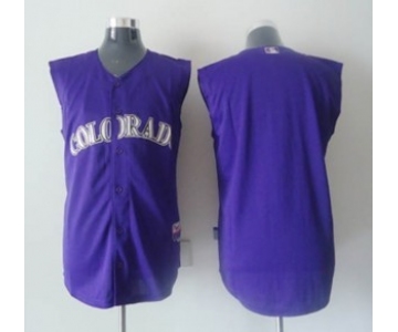 Men's Colorado Rockies Customized Purple Vest Jersey