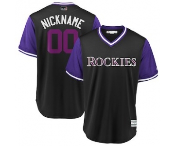 Men's Colorado Rockies Majestic Black 2018 Players' Weekend Cool Base Custom Jersey