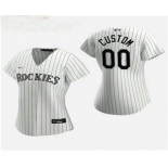 Women's Custom Colorado Rockies 2020 White Home Nike Jersey