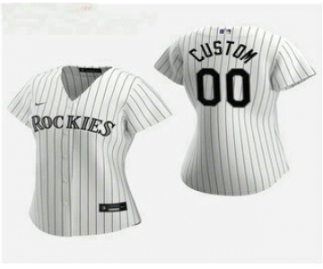 Women's Custom Colorado Rockies 2020 White Home Nike Jersey