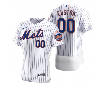 Men's New York Mets Custom Nike White 2020 Stitched MLB Flex Base Jersey