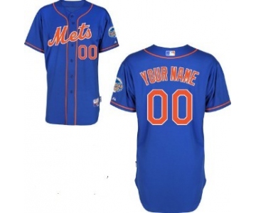 Men's New York Mets Customized 2012 Blue Jersey