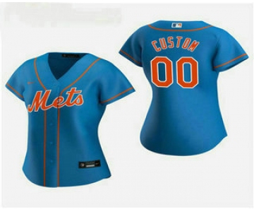 Women's Custom New York Mets 2020 Royal Alternate Nike Jersey