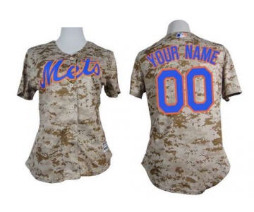 Women's New York Mets Customized 2014 Camo Jersey