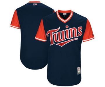 Custom Men's Minnesota Twins Majestic Navy 2017 Players Weekend Authentic Team Jersey