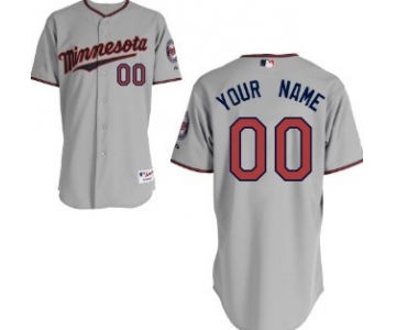 Kids' Minnesota Twins Customized Gray Jersey