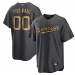 Men's Minnesota Twins Active Player Custom Charcoal 2022 All-Star Cool Base Stitched Baseball Jersey