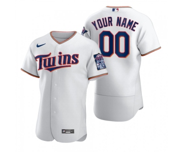 Men's Minnesota Twins Custom Nike White 2020 Stitched MLB Flex Base Jersey