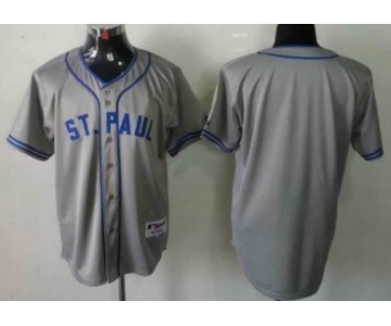 Men's Minnesota Twins Customized 1948 St. Paul Gray Jersey