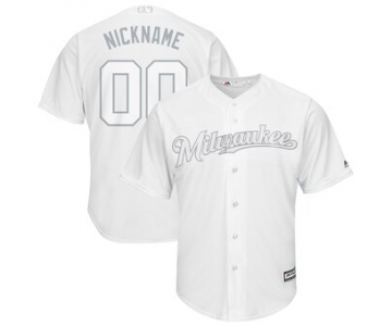 Milwaukee Brewers Majestic 2019 Players' Weekend Cool Base Roster Custom White Jersey