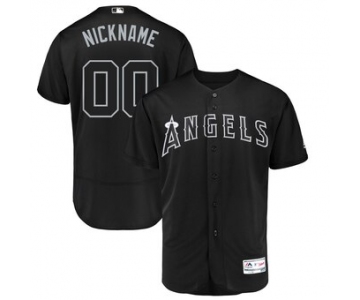 Los Angeles Angels Majestic 2019 Players' Weekend Flex Base Authentic Roster Custom Black Jersey