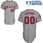Men's LA Angels of Anaheim Customized Gray Jersey