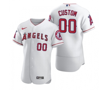 Men's Los Angeles Angels Custom Nike White 2020 Stitched MLB Flex Base Jersey