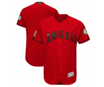 Men's Los Angeles Angels Majestic Scarlet 2018 Memorial Day Authentic Collection Flex Base Team Custom Jersey
