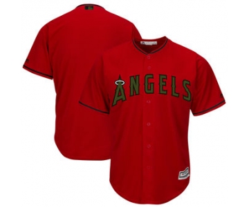 Men's Los Angeles Angels Majestic Scarlet 2018 Memorial Day Cool Base Team Custom Jersey