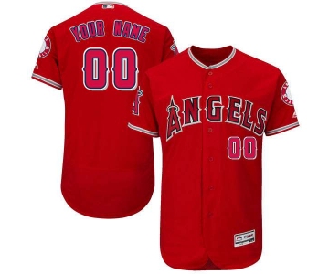 Mens Los Angeles Angels of Anaheim Red Customized Flexbase Majestic MLB Collection Jersey