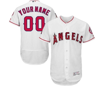 Mens Los Angeles Angels of Anaheim White Customized Flexbase Majestic MLB Collection Jersey