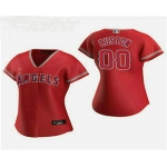 Women's Custom Los Angeles Angels 2020 Red Alternate Nike Jersey