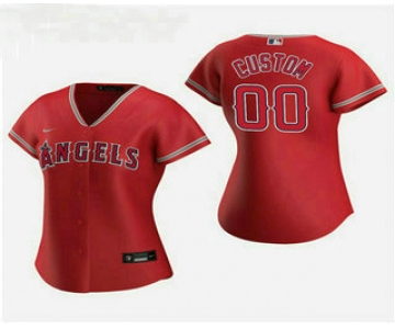 Women's Custom Los Angeles Angels 2020 Red Alternate Nike Jersey