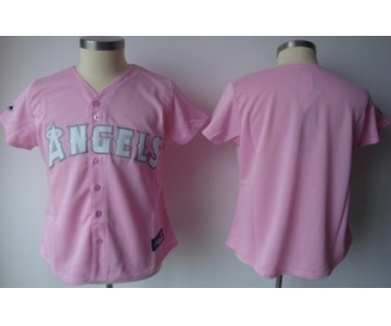 Women's LA Angels of Anaheim Customized Pink Jersey