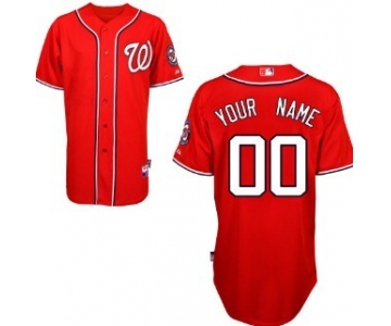 Kids' Washington Nationals Customized Red Jersey