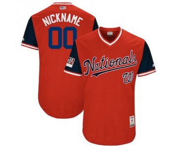 Men's Washington Nationals Majestic Red 2018 Players' Weekend Authentic Flex Base Custom Jersey