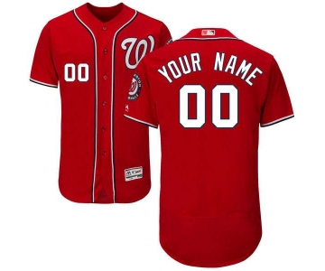 Mens Washington Nationals Red Customized Flexbase Majestic MLB Collection Jersey