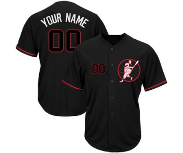 Nationals Black Men's Customized Cool Base New Design Jersey