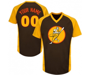 Nationals Brown Men's Customized New Design Jersey