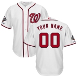 Washington Nationals Majestic 2019 World Series Champions Home Official Cool Base Custom White Jersey