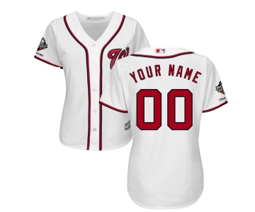 Washington Nationals Majestic Women's 2019 World Series Champions Home Official Cool Base Custom White Jersey