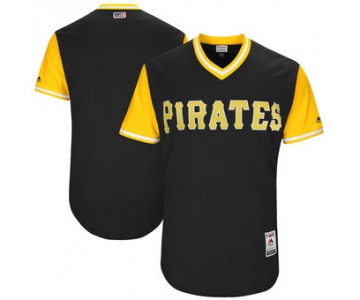 Custom Men's Pittsburgh Pirates Majestic Black 2017 Players Weekend Authentic Team Jersey