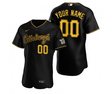 Men's Pittsburgh Pirates Custom Nike Black Stitched MLB Flex Base Jersey