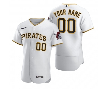 Men's Pittsburgh Pirates Custom Nike White 2020 Stitched MLB Flex Base Jersey